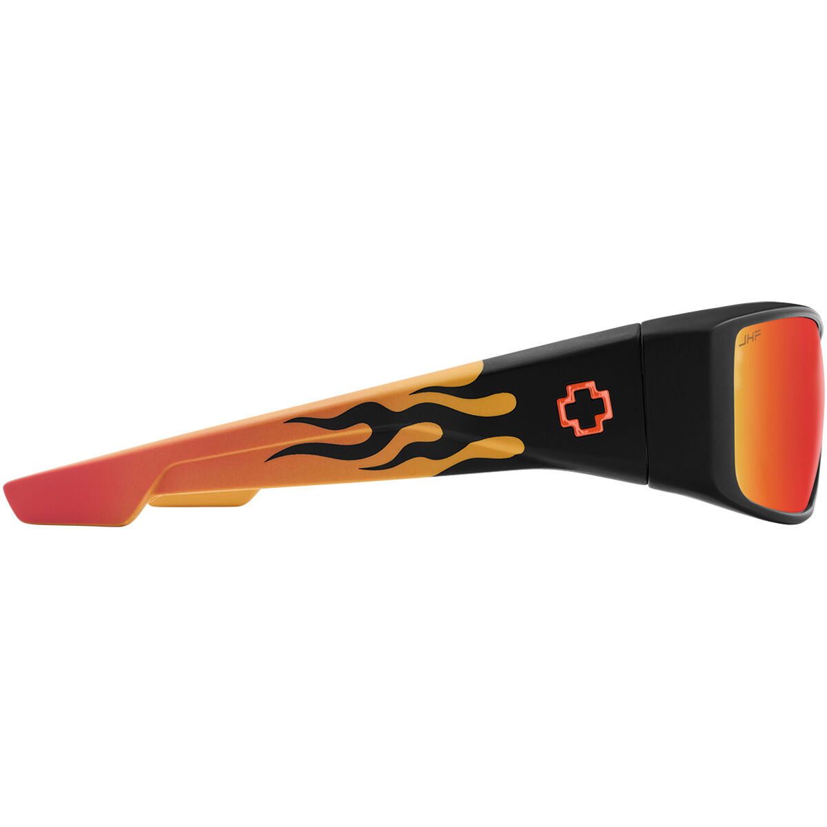LOGAN, Matte Black Orange Flames-Happy Gray Green with Red Mirror, hi-res image number null